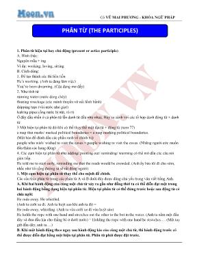 Lý thuyết Phân từ (The participles) - Vũ Mai Phương